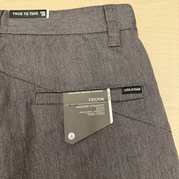 Volcom Gray Flat Front Shorts Frickin Modern Straight Chino 28 - Picture 5 of 7